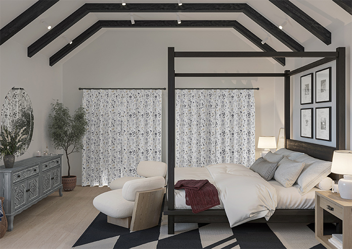 Floral Whimsy, Night Time - Made to Measure Curtains - Image 15